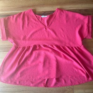 Coral/Pink boutique style top size L/XL